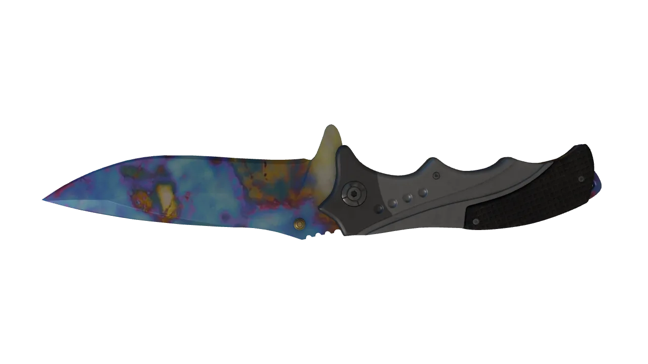 Nomad Knife | Case Hardened seed #495, back