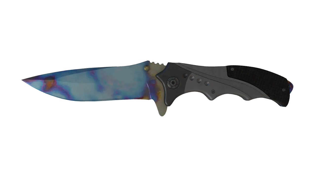 Nomad Knife | Case Hardened seed #525, front