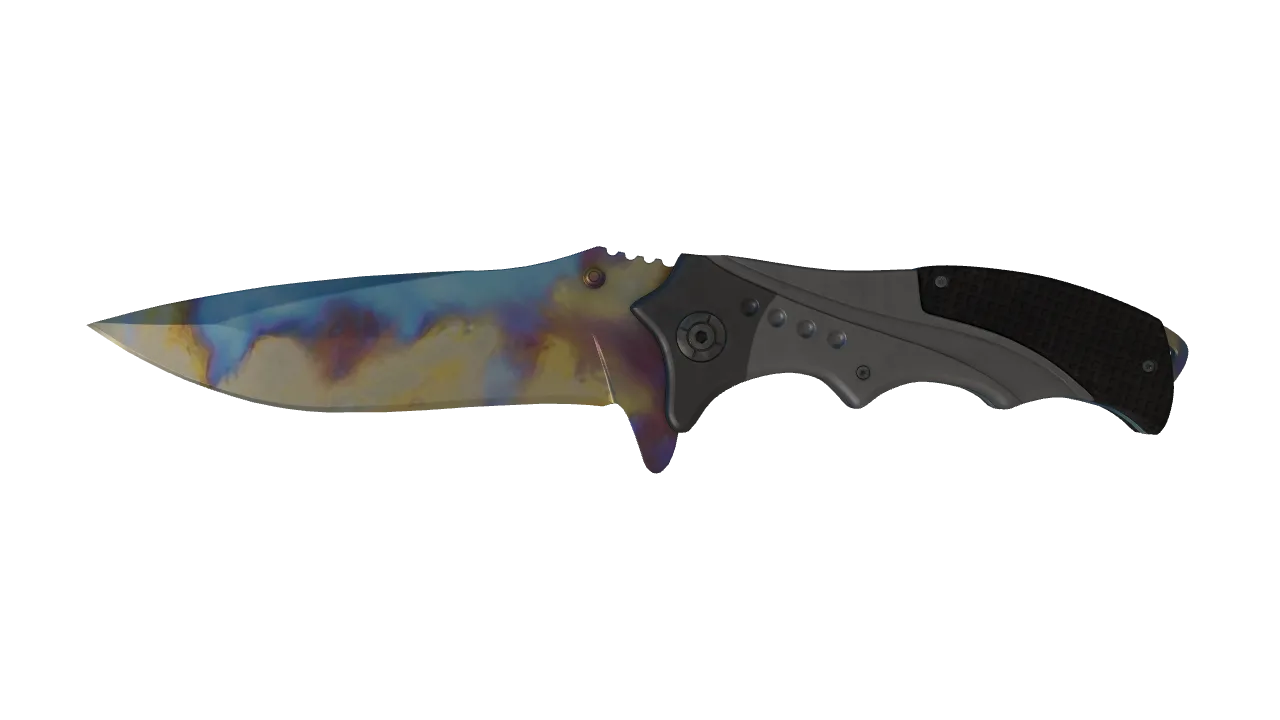 Nomad Knife | Case Hardened seed #529, front