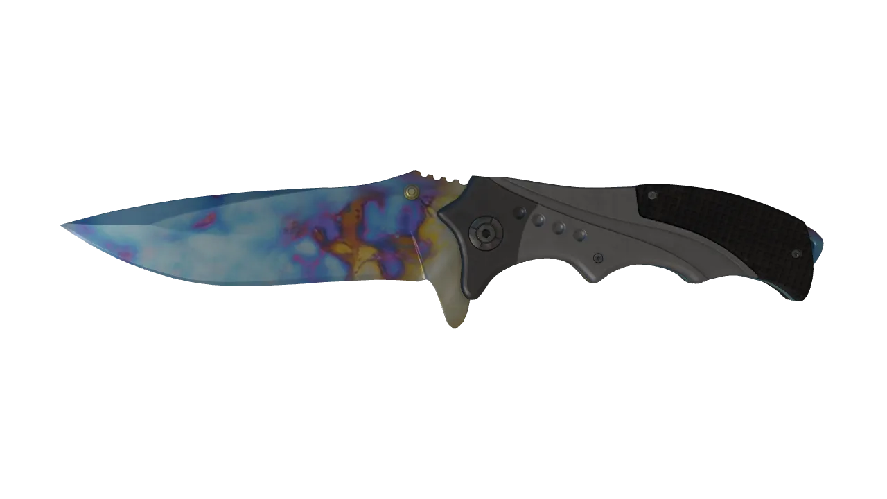 Nomad Knife | Case Hardened seed #532, front