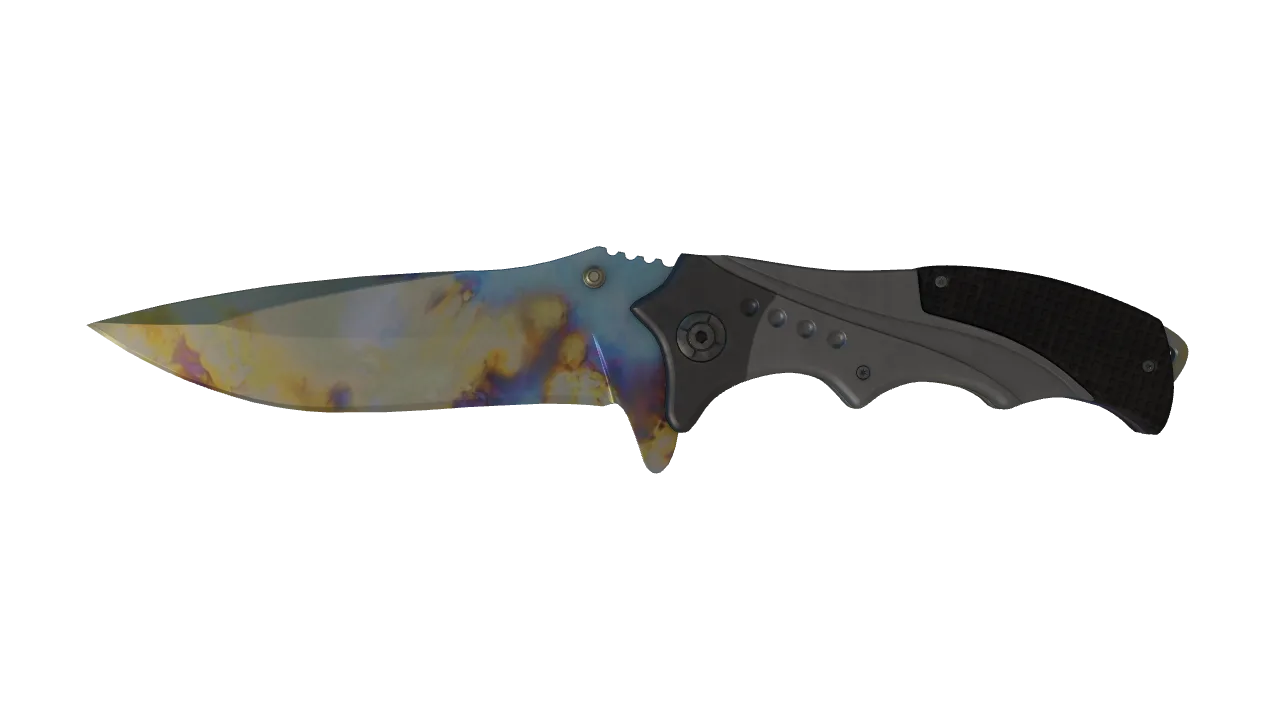 Nomad Knife | Case Hardened seed #533, front