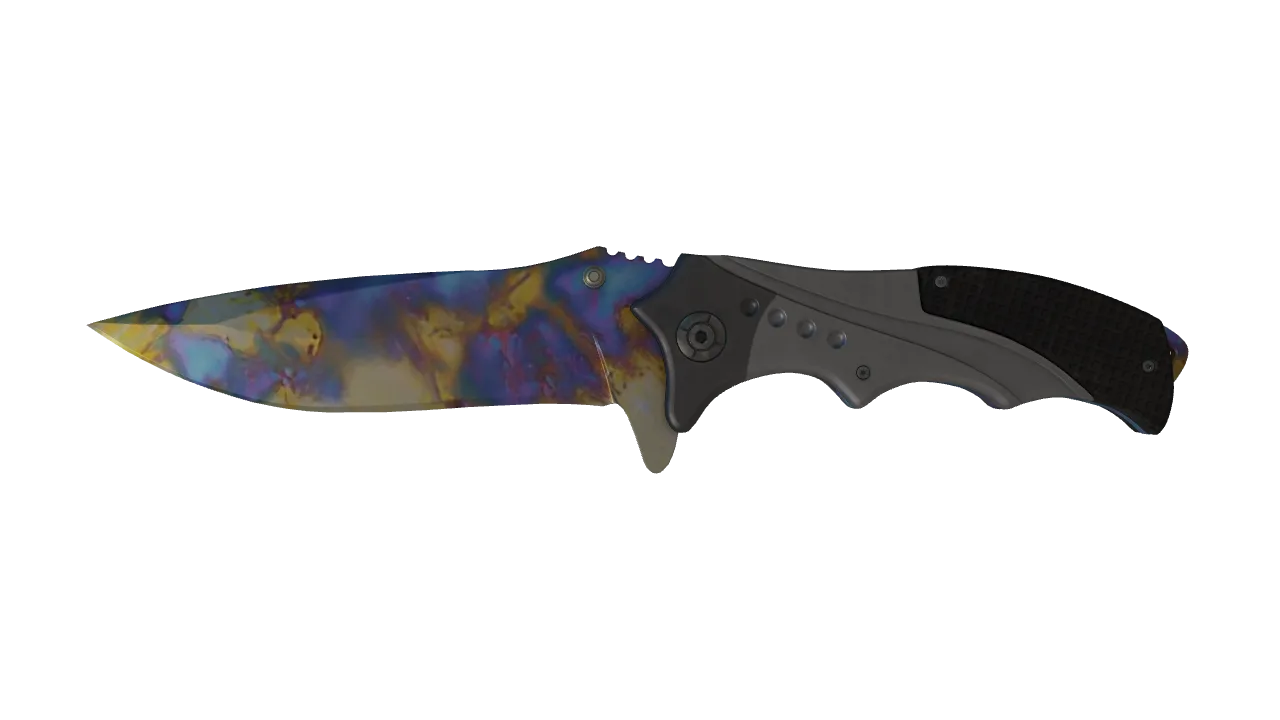 Nomad Knife | Case Hardened seed #537, front