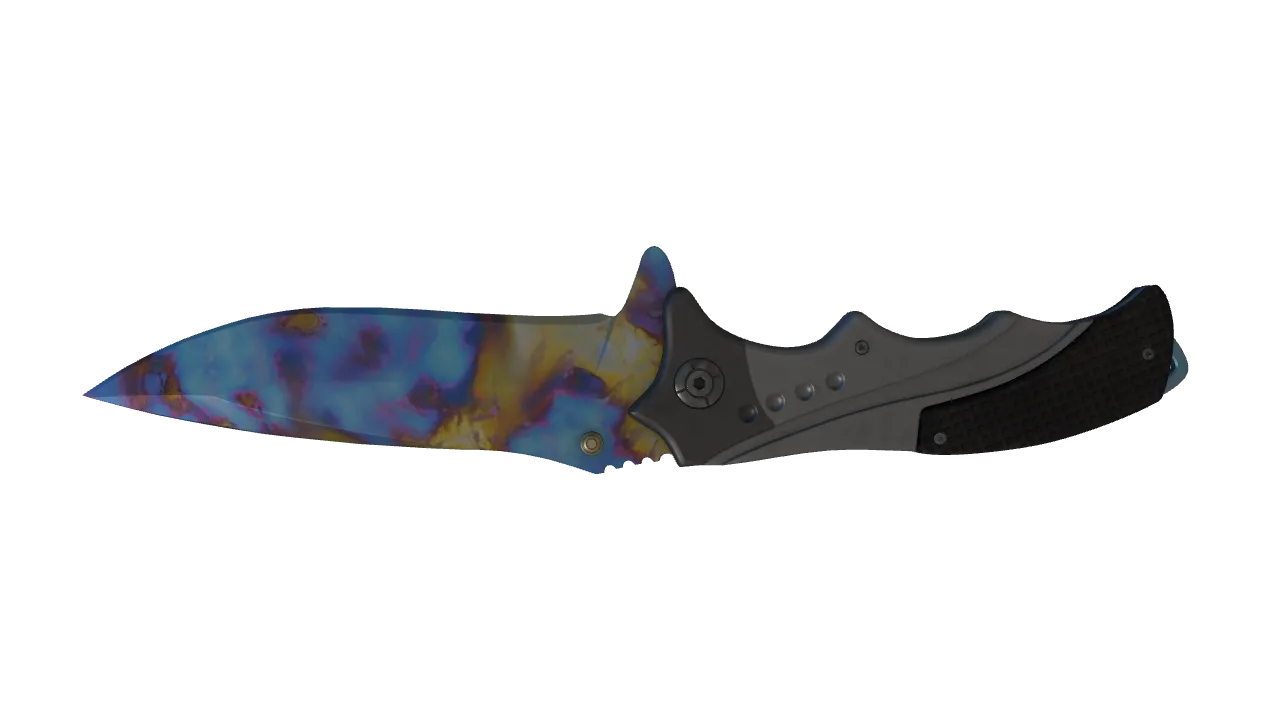 Nomad Knife | Case Hardened seed #543, back