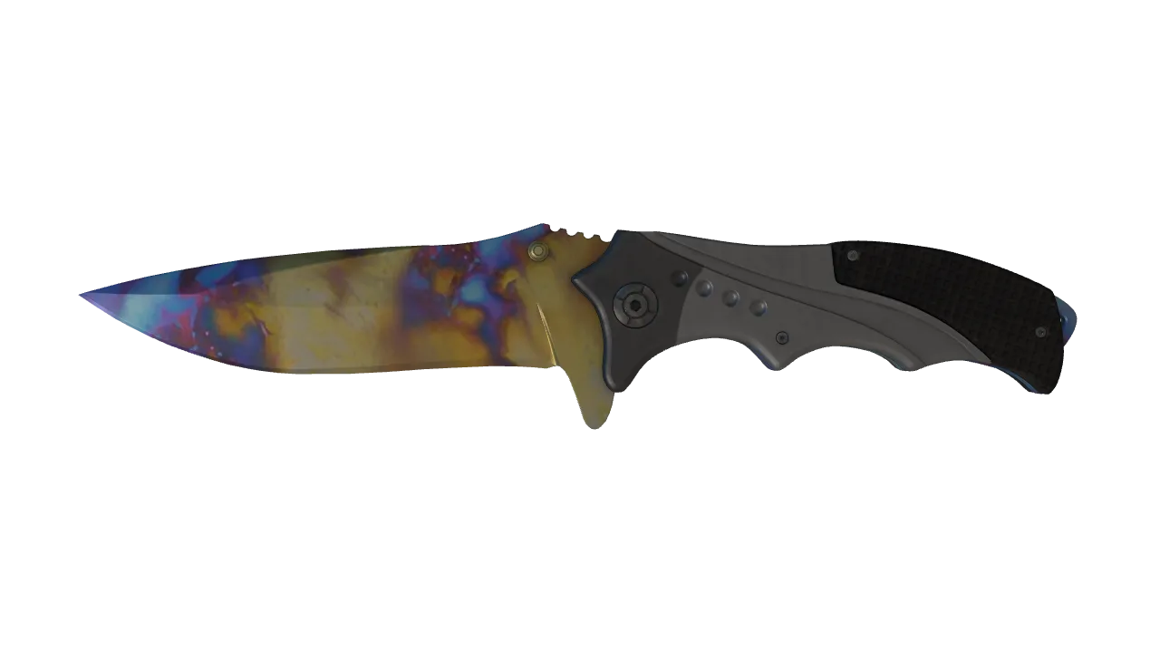 Nomad Knife | Case Hardened seed #543, front
