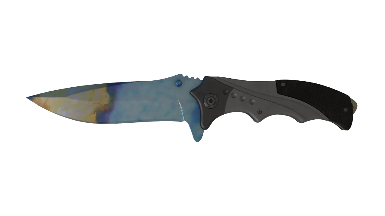 Nomad Knife | Case Hardened seed #547, front