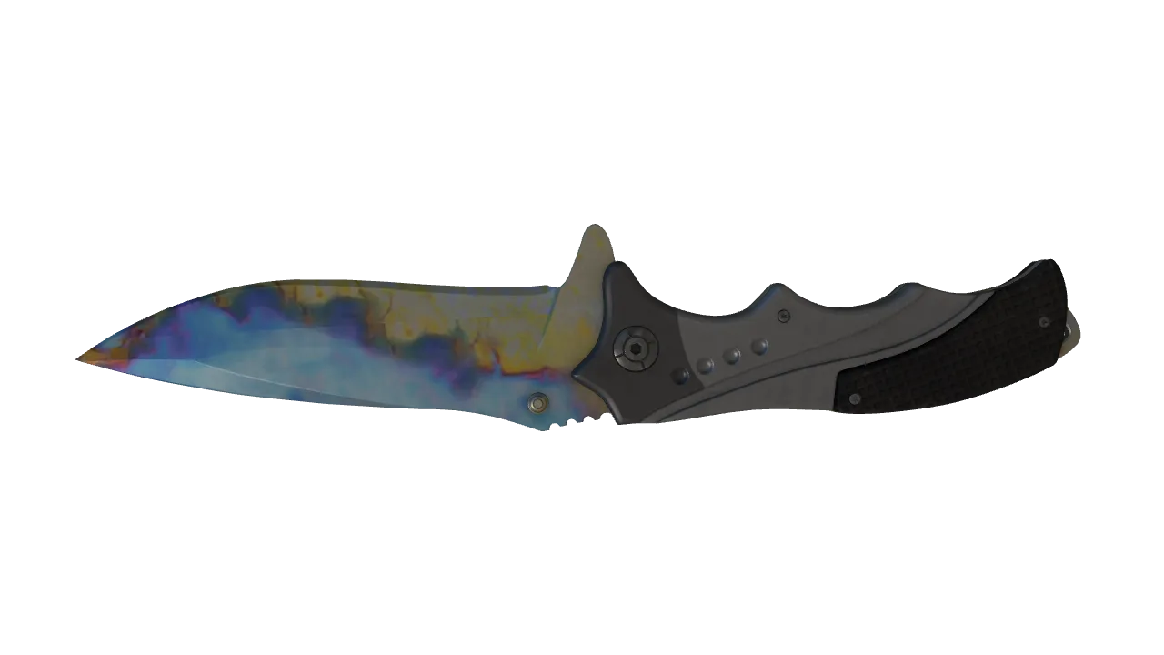 Nomad Knife | Case Hardened seed #557, back