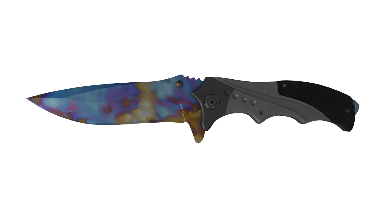 Nomad Knife | Case Hardened seed #558, front
