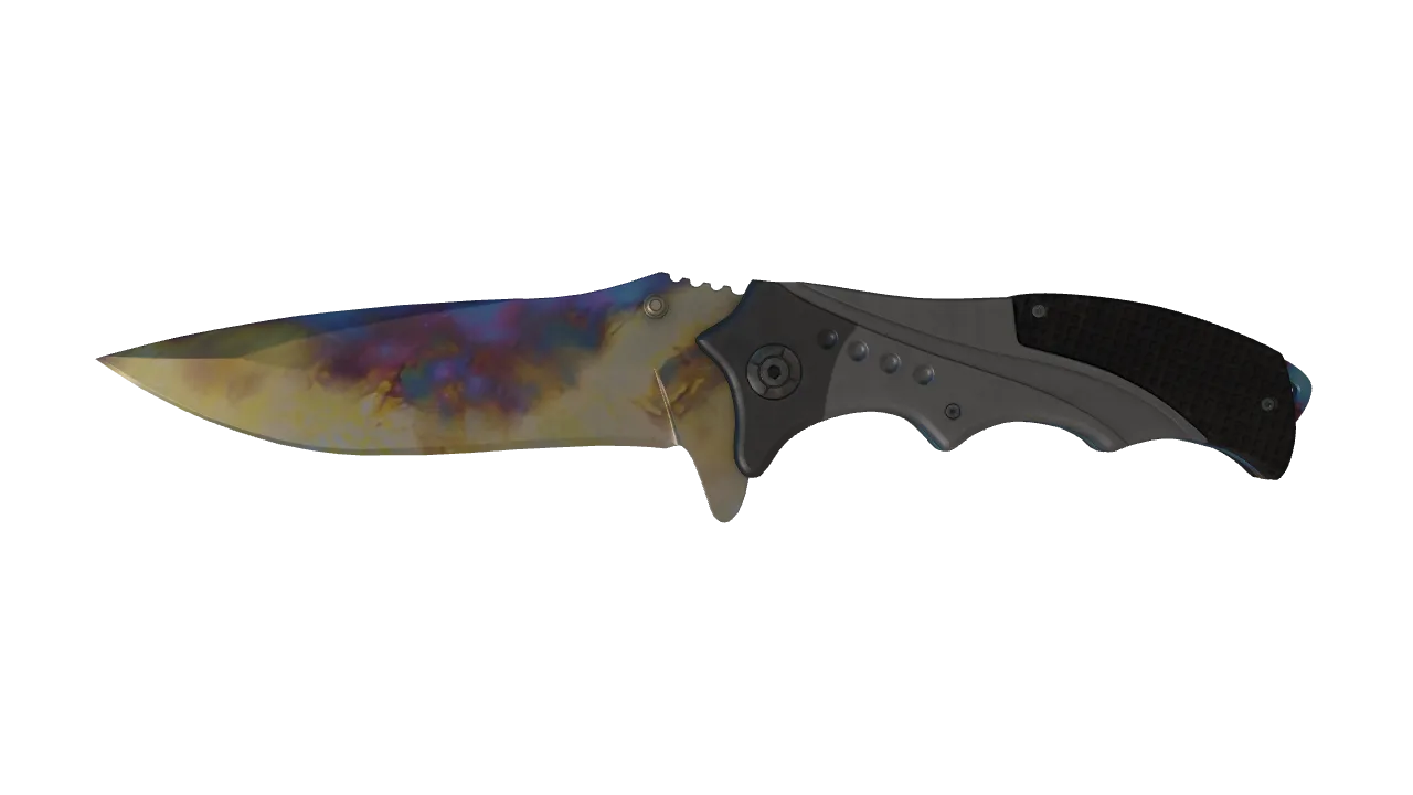 Nomad Knife | Case Hardened seed #560, front
