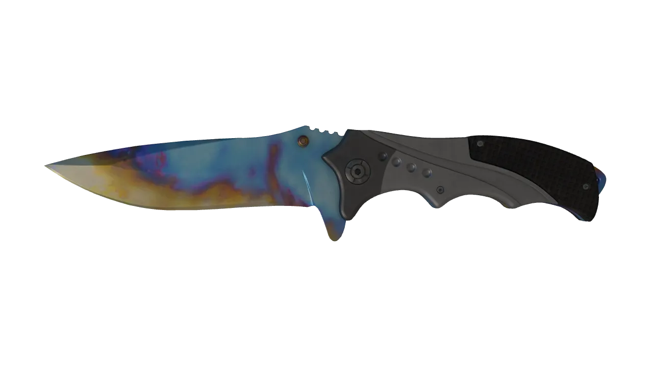 Nomad Knife | Case Hardened seed #583, front