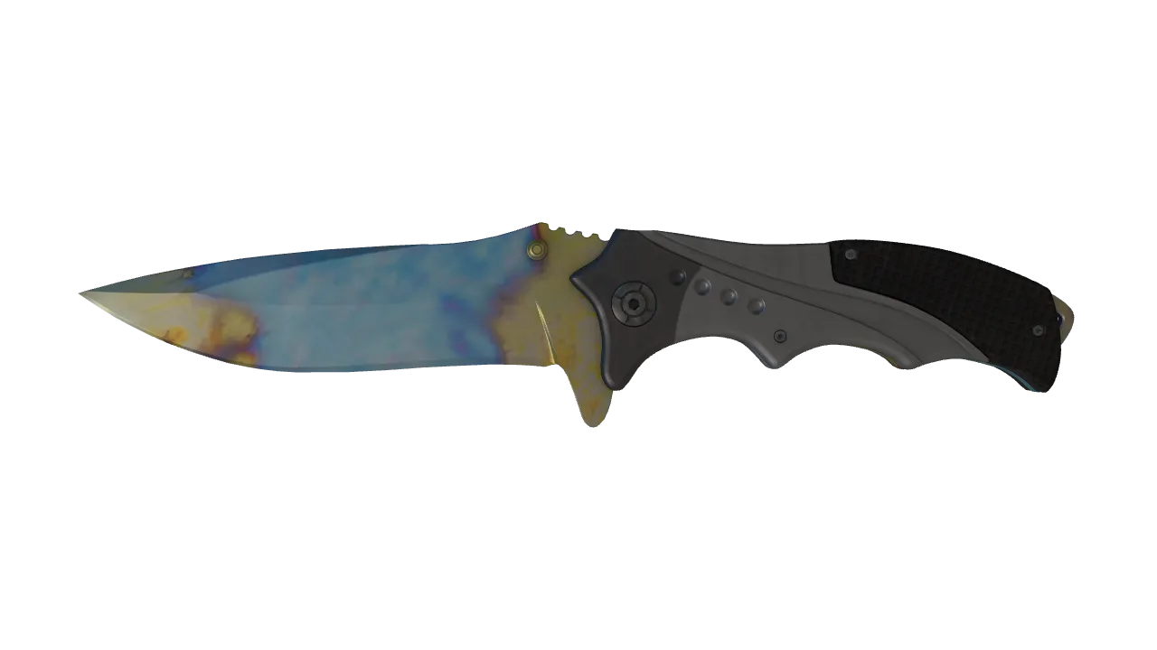 Nomad Knife | Case Hardened seed #588, front