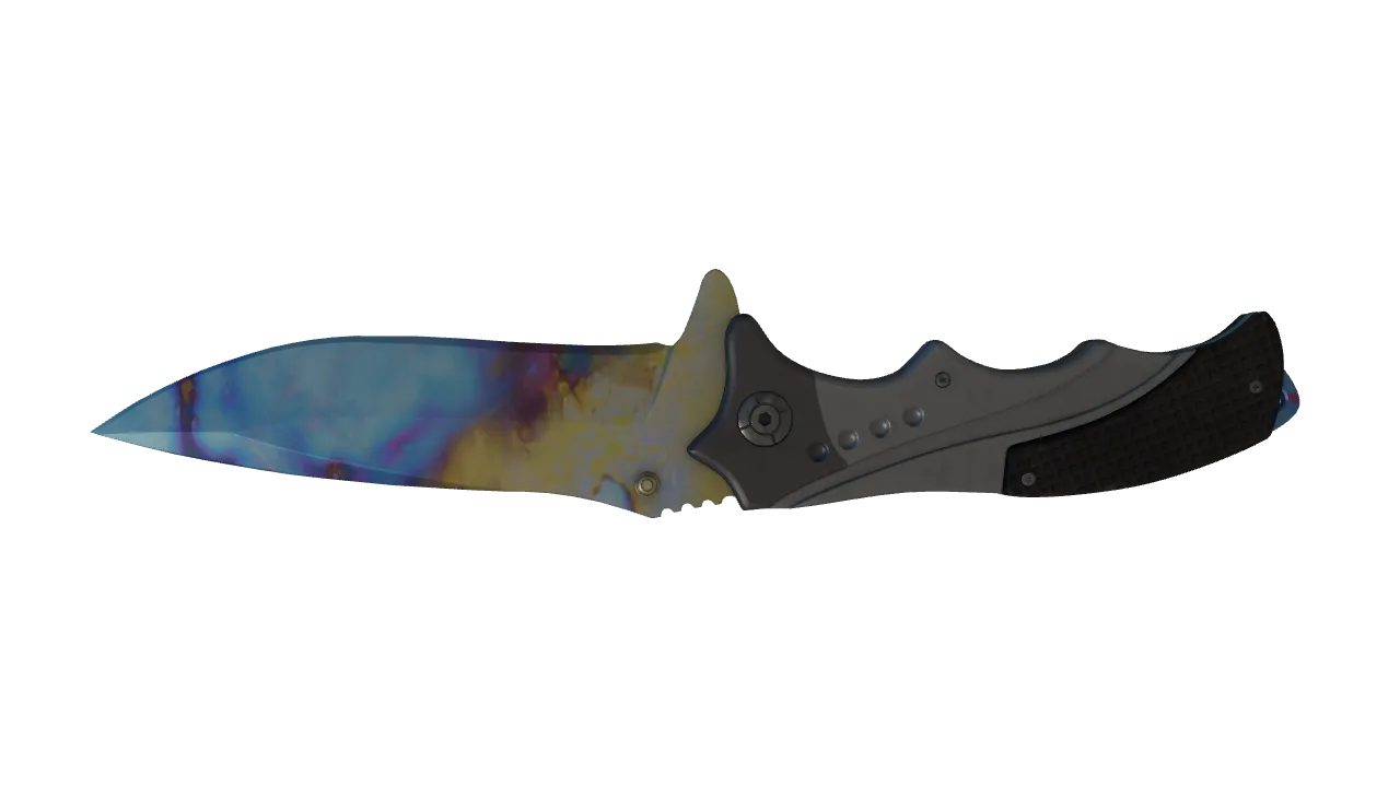 Nomad Knife | Case Hardened seed #589, back