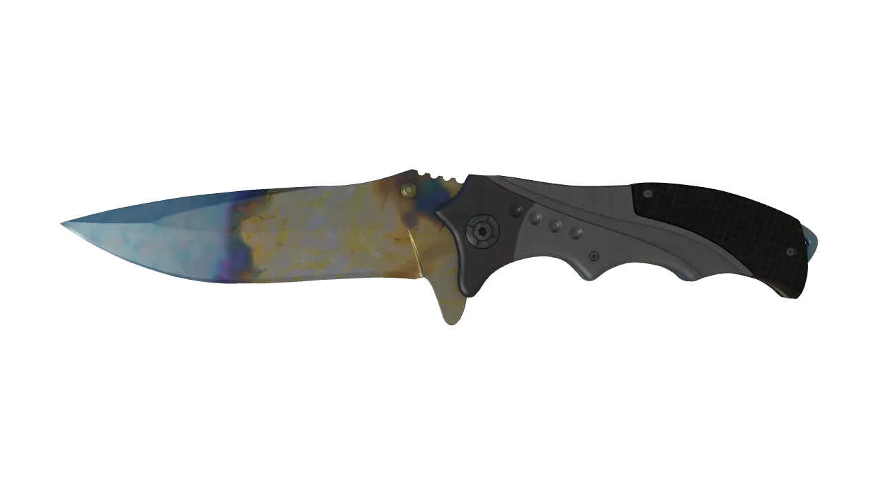 Nomad Knife | Case Hardened seed #592, front