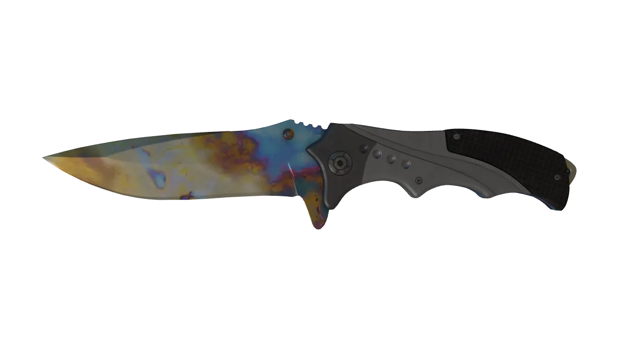 Nomad Knife | Case Hardened seed #607, front