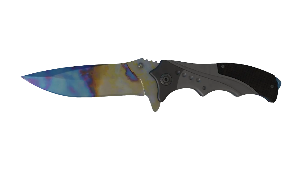 Nomad Knife | Case Hardened seed #617, front