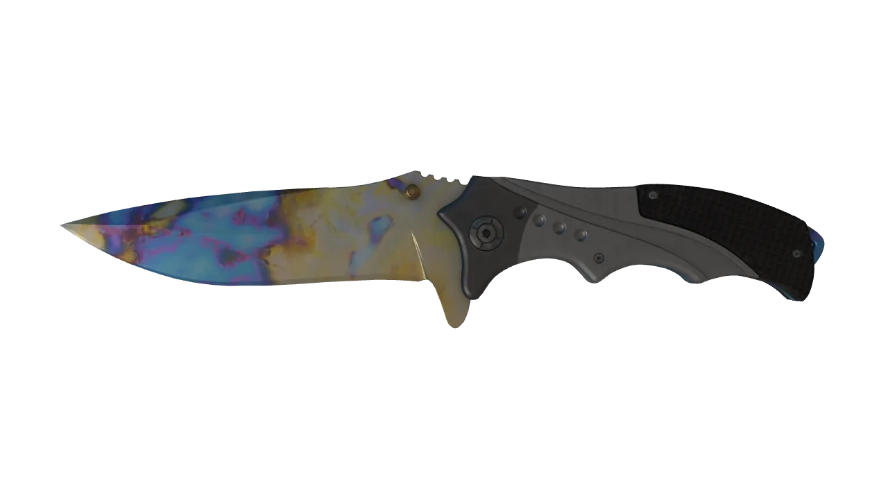 Nomad Knife | Case Hardened seed #63, front