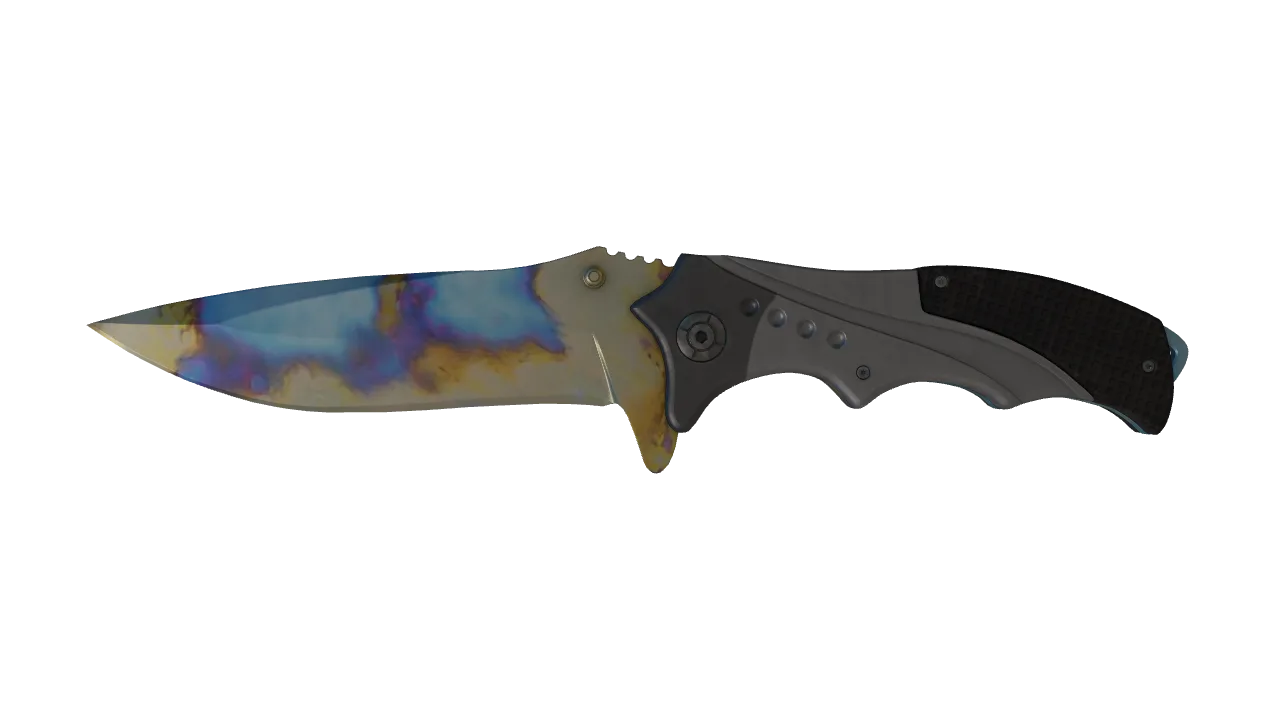 Nomad Knife | Case Hardened seed #632, front