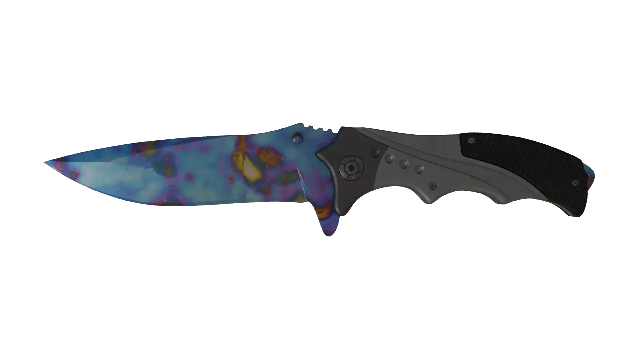 Nomad Knife | Case Hardened seed #636, front