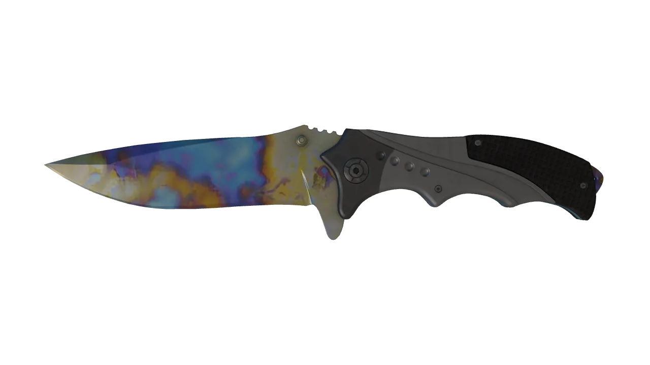 Nomad Knife | Case Hardened seed #641, front