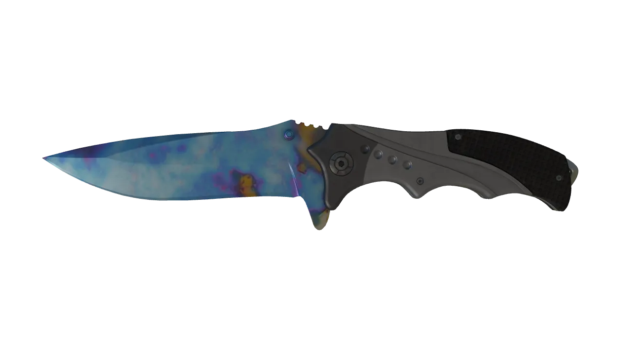 Nomad Knife | Case Hardened seed #648, front