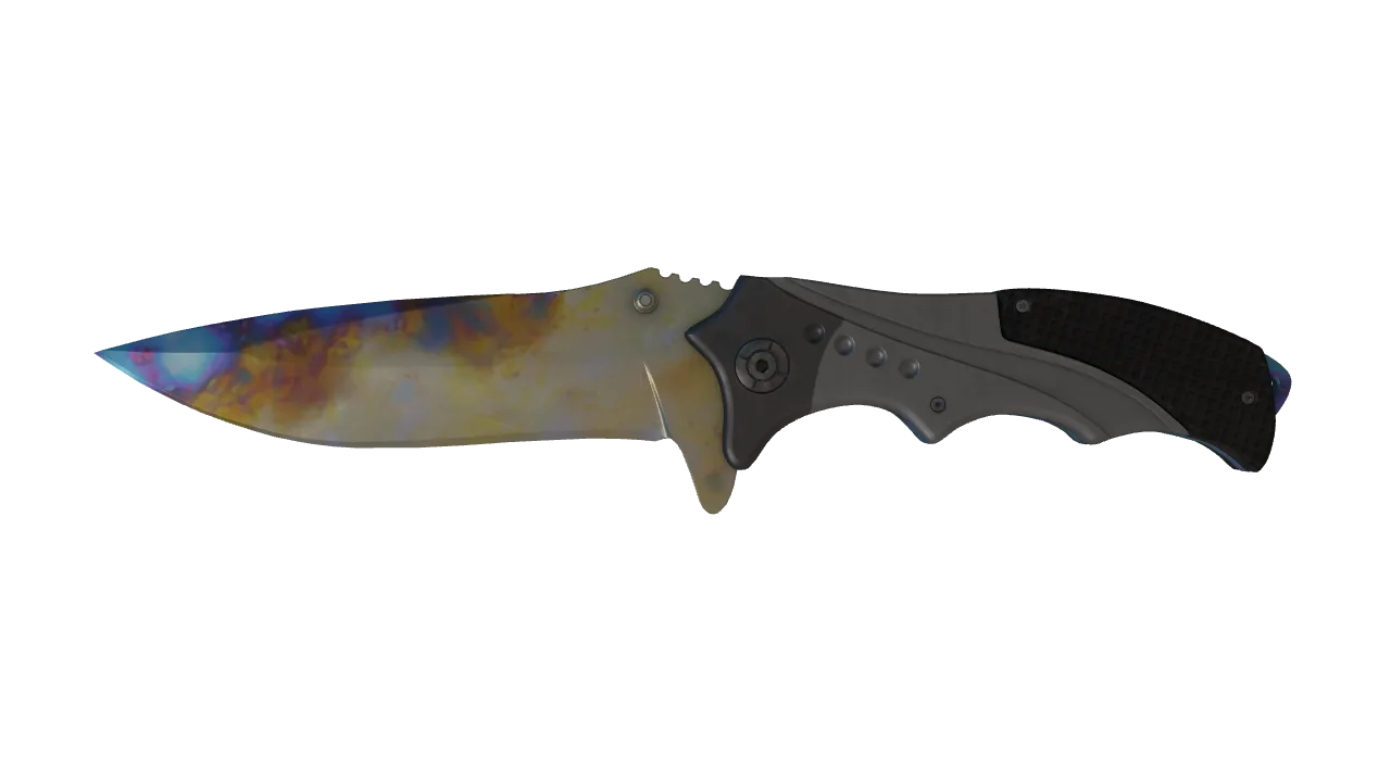 Nomad Knife | Case Hardened seed #665, front
