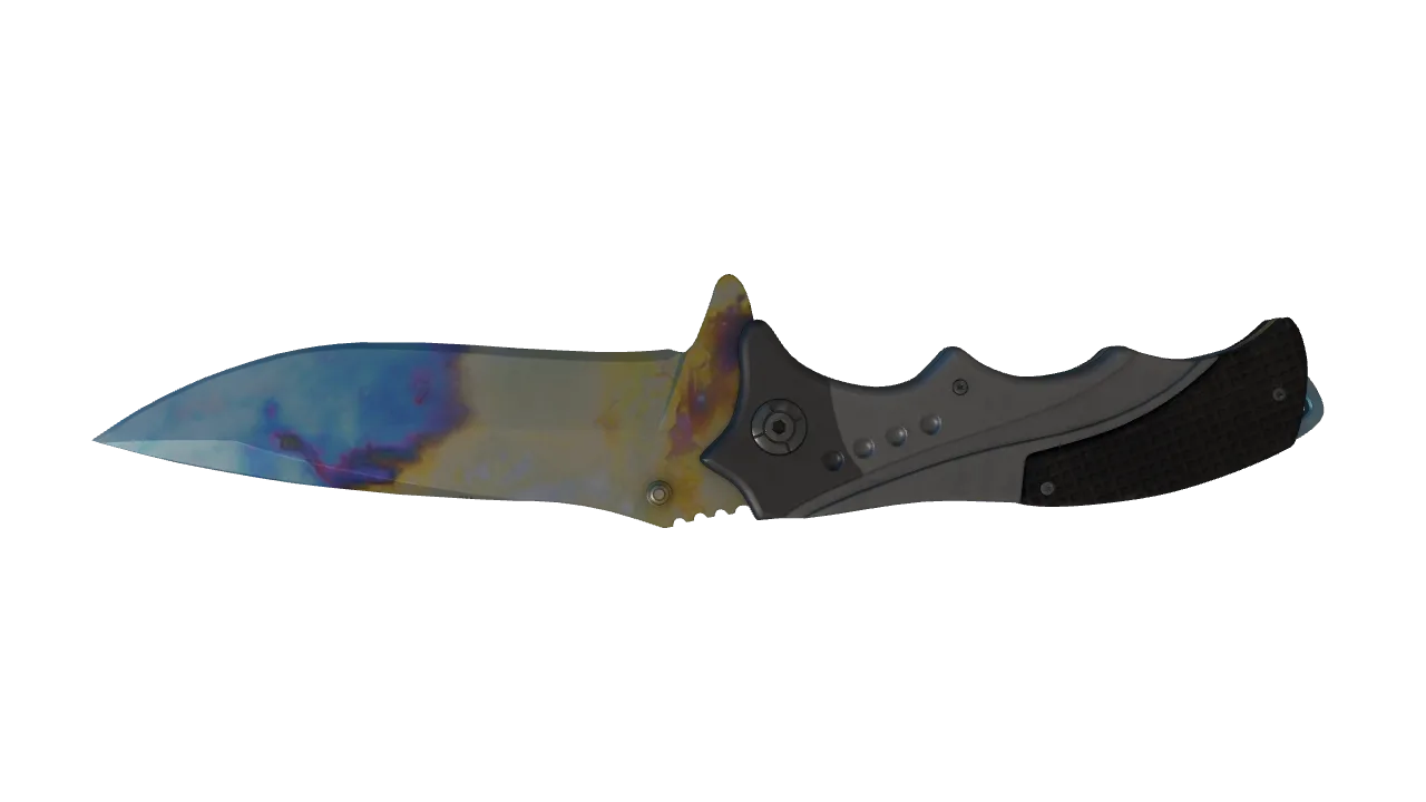 Nomad Knife | Case Hardened seed #670, back