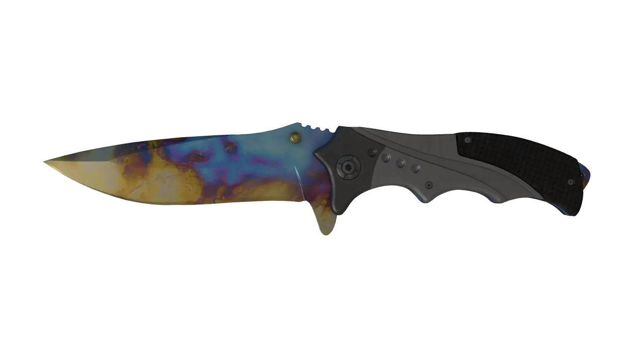 Nomad Knife | Case Hardened seed #680, front