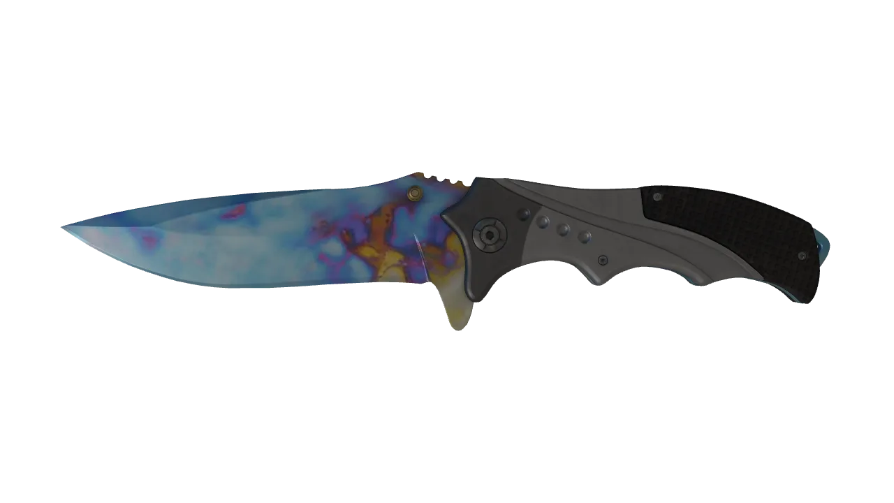 Nomad Knife | Case Hardened seed #689, front