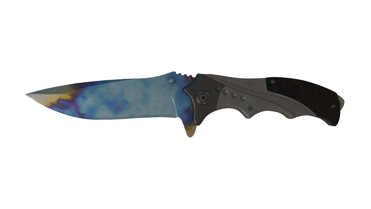 Nomad Knife | Case Hardened seed #698, front