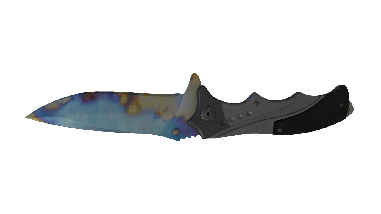Nomad Knife | Case Hardened seed #702, back