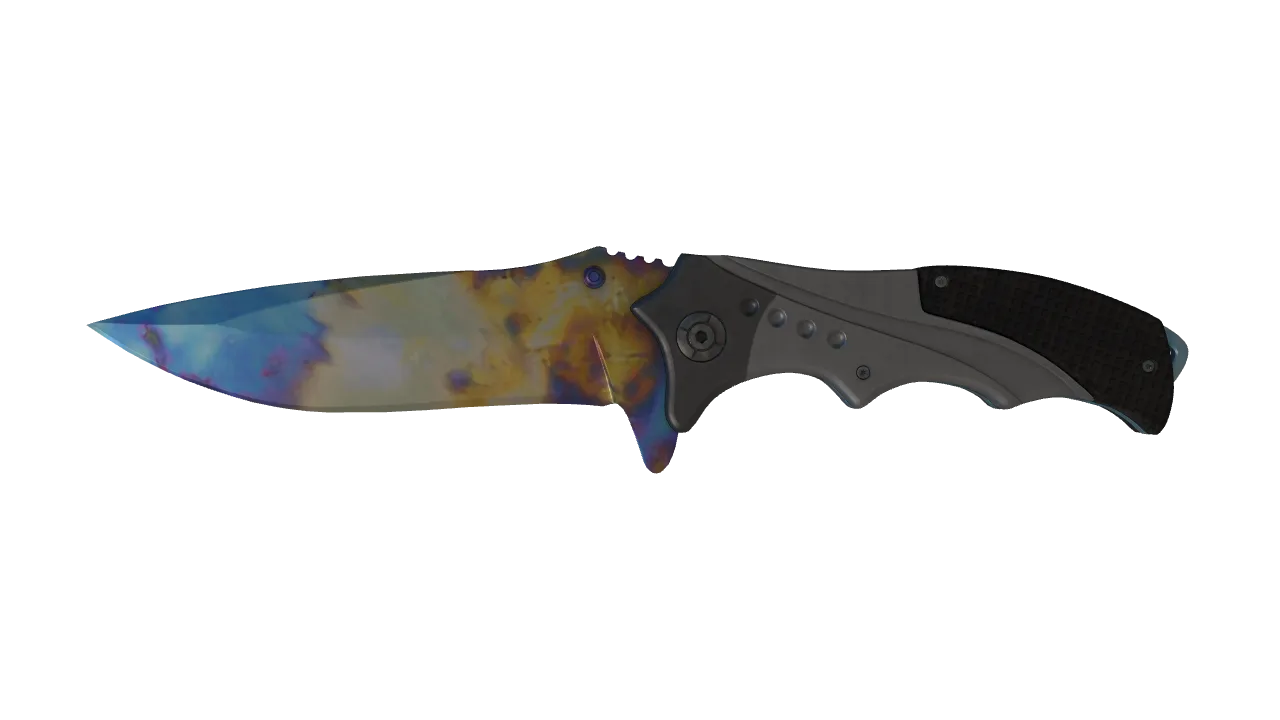 Nomad Knife | Case Hardened seed #715, front