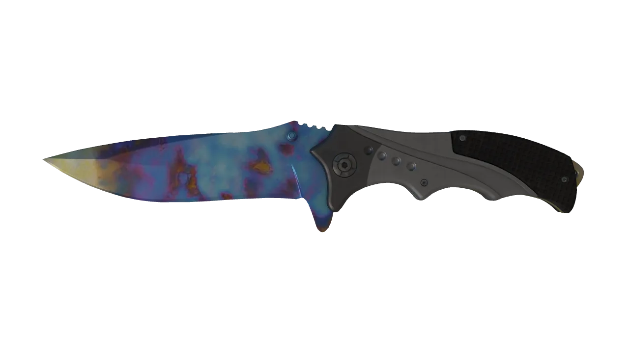 Nomad Knife | Case Hardened seed #729, front