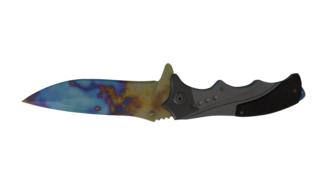Nomad Knife | Case Hardened seed #754, back