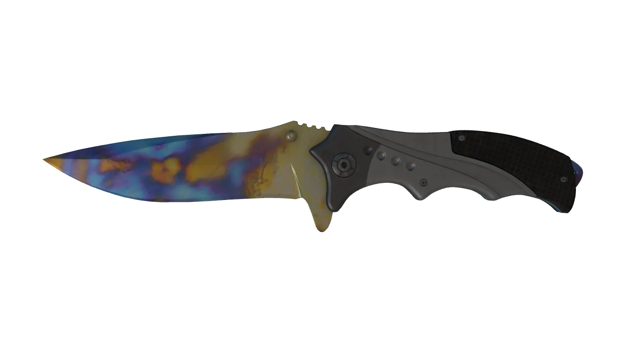 Nomad Knife | Case Hardened seed #754, front
