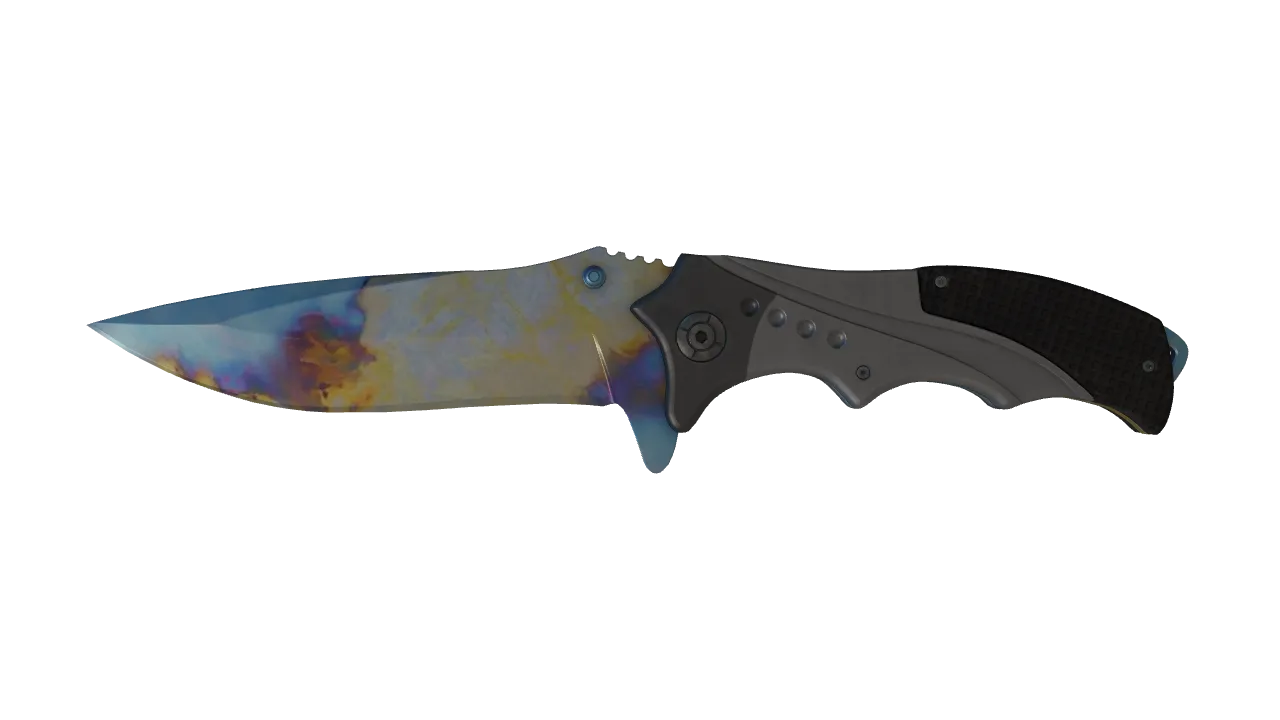 Nomad Knife | Case Hardened seed #768, front