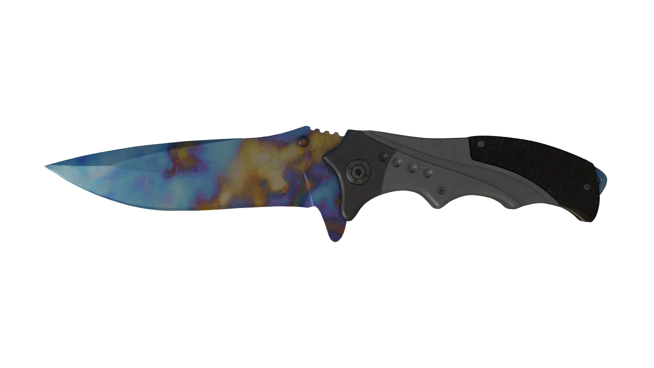 Nomad Knife | Case Hardened seed #795, front