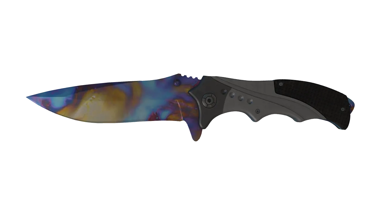 Nomad Knife | Case Hardened seed #806, front