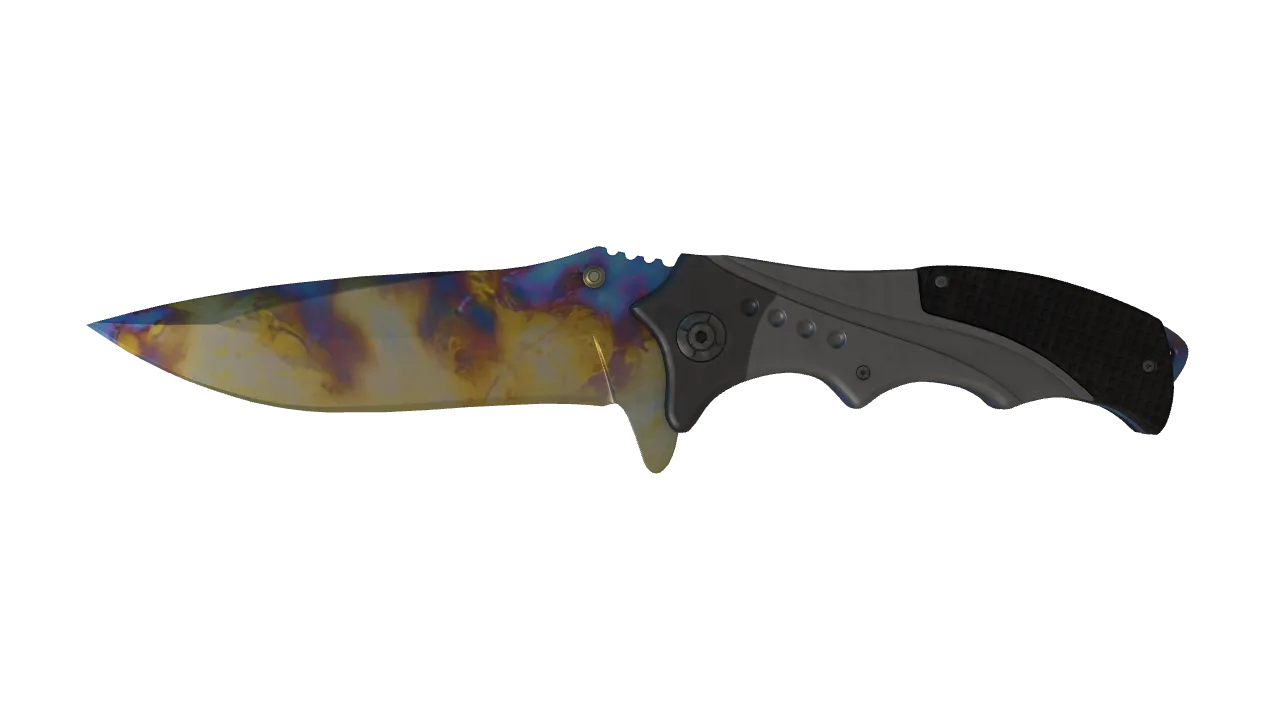 Nomad Knife | Case Hardened seed #812, front