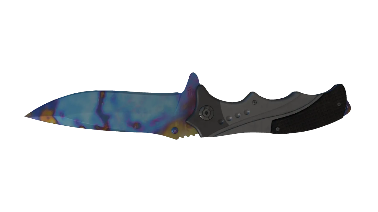 Nomad Knife | Case Hardened seed #818, back