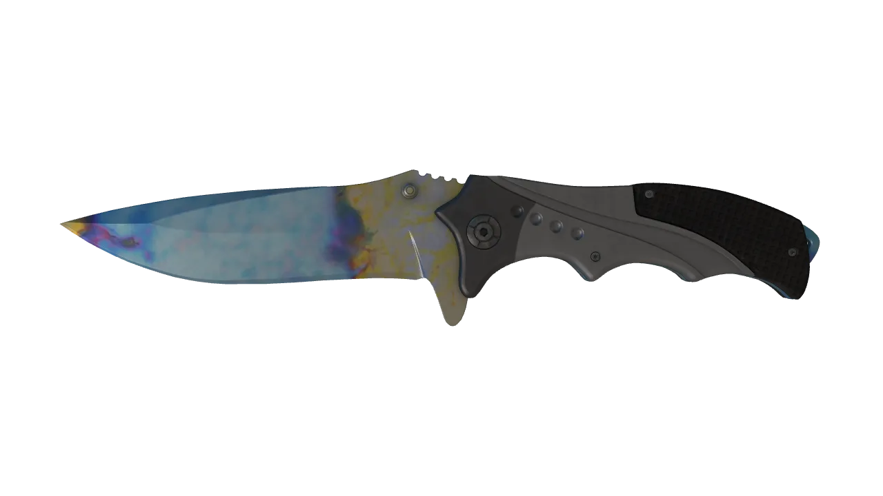 Nomad Knife | Case Hardened seed #828, front