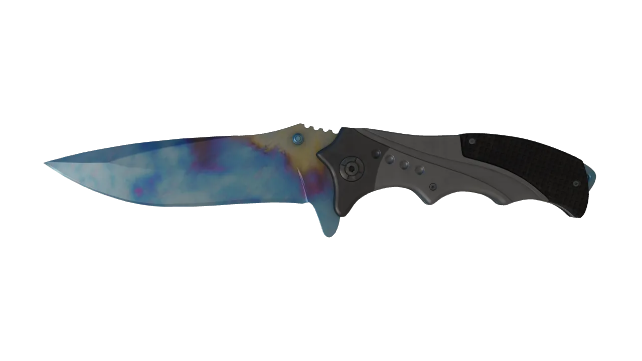 Nomad Knife | Case Hardened seed #844, front