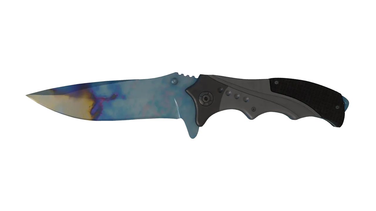Nomad Knife | Case Hardened seed #850, front