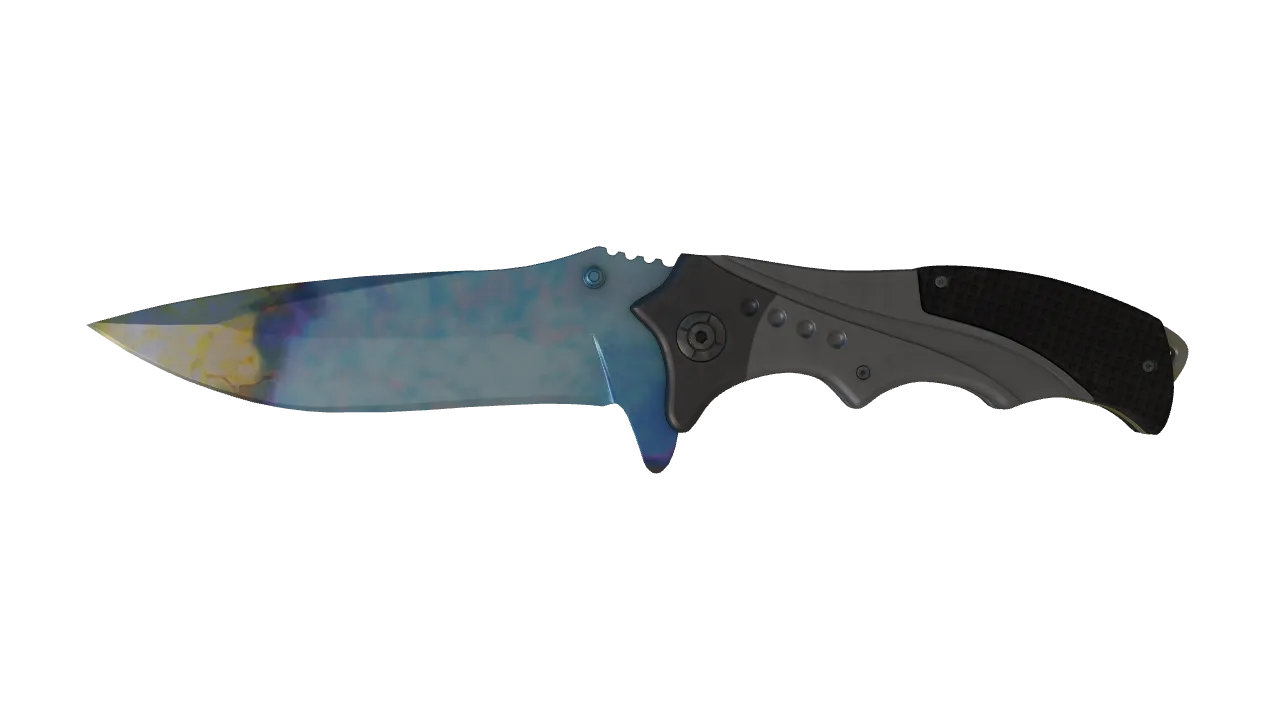 Nomad Knife | Case Hardened seed #853, front