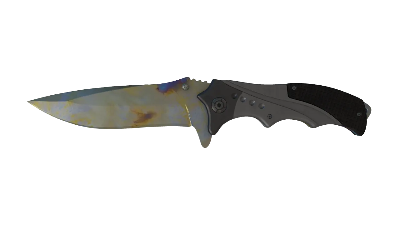 Nomad Knife | Case Hardened seed #867, front