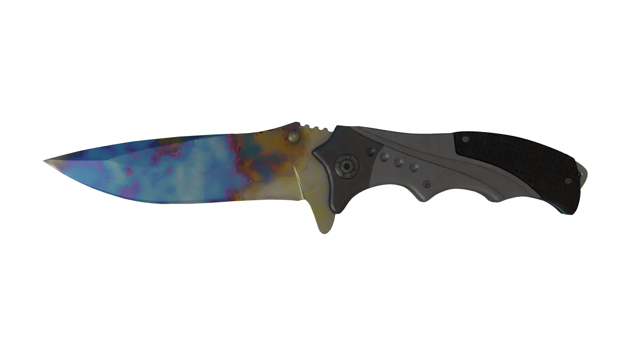 Nomad Knife | Case Hardened seed #886, front
