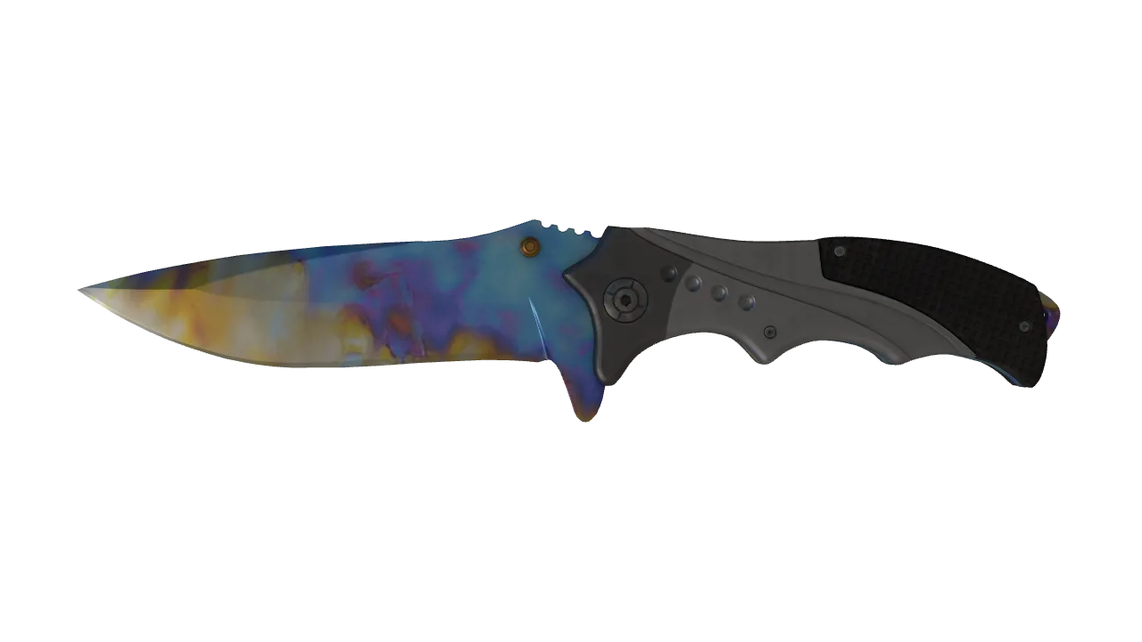 Nomad Knife | Case Hardened seed #91, front