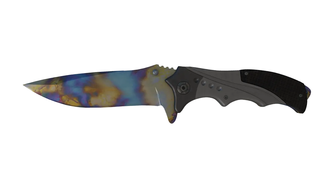 Nomad Knife | Case Hardened seed #954, front