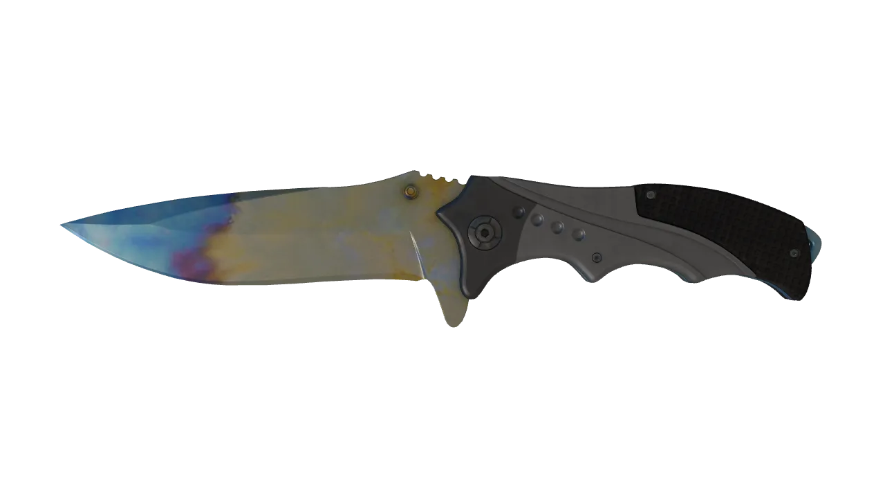 Nomad Knife | Case Hardened seed #969, front