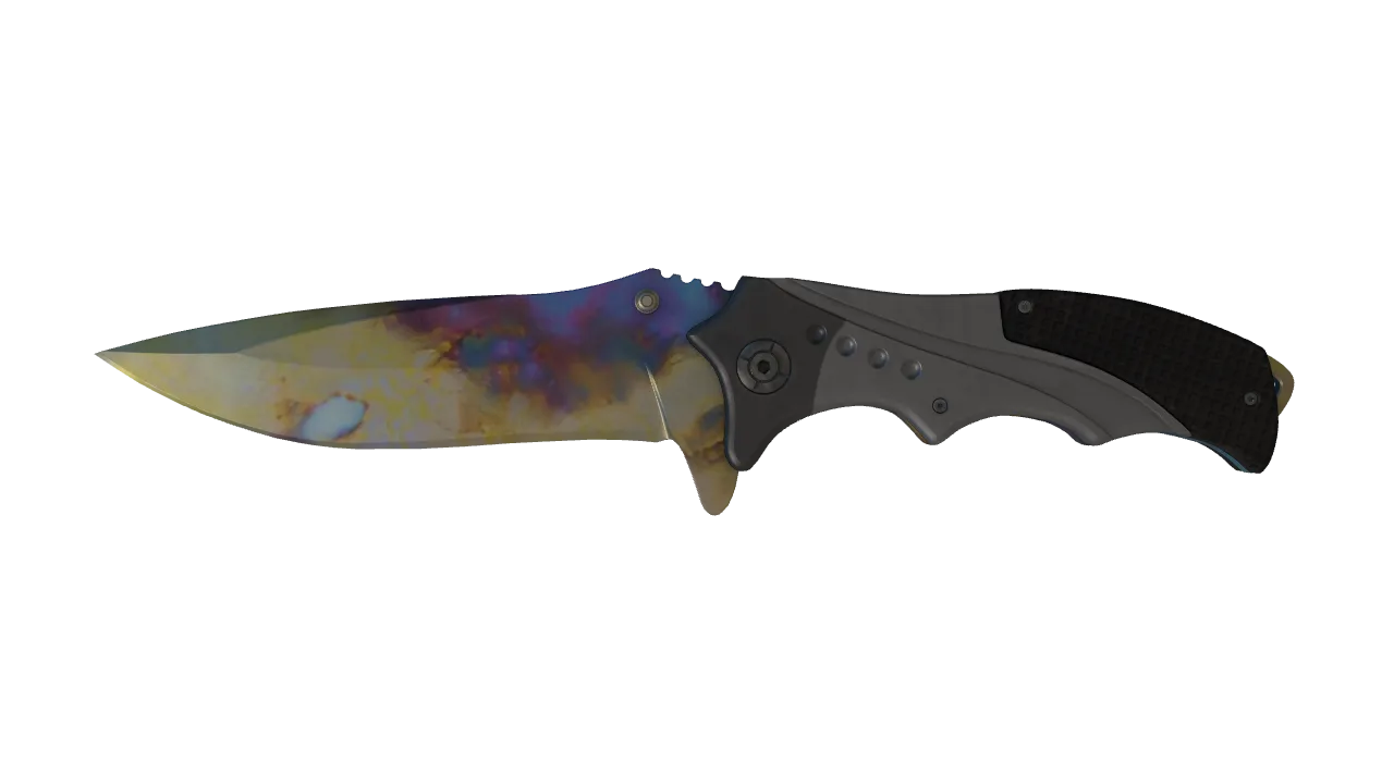 Nomad Knife | Case Hardened seed #973, front