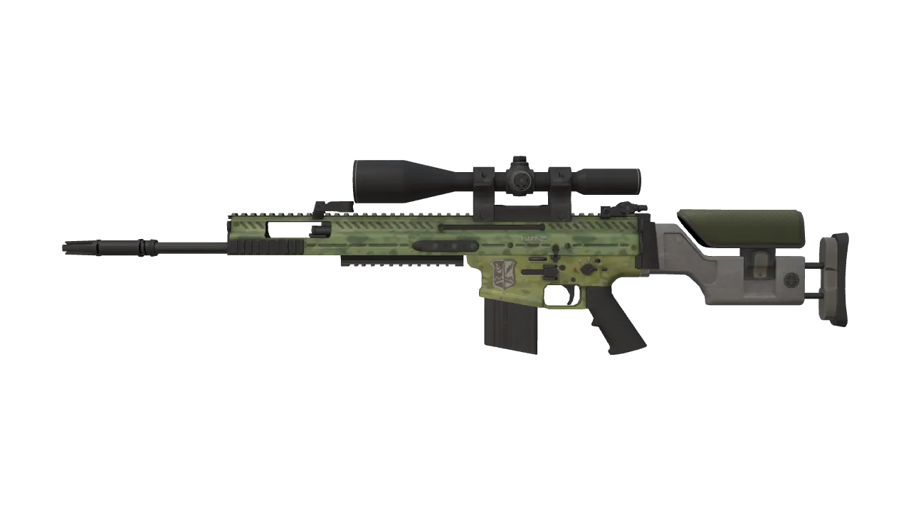 SCAR-20 | Green Marine (Factory New) — Dust II light, front