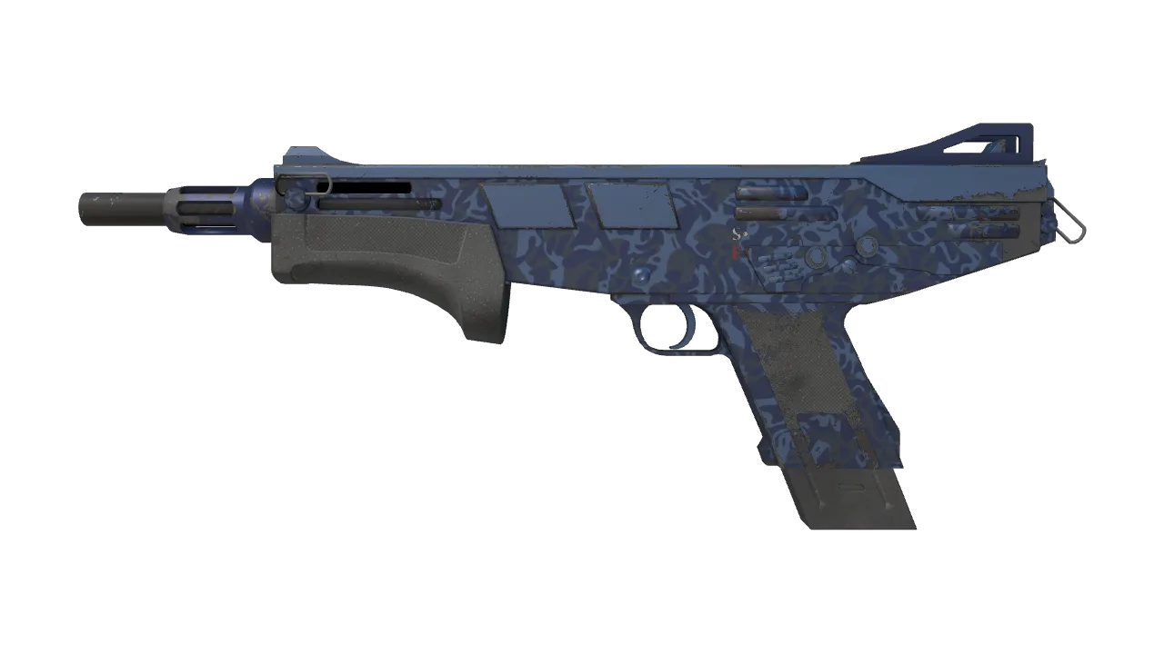 MAG-7 | Navy Sheen (Minimal Wear) — Dust II light, front